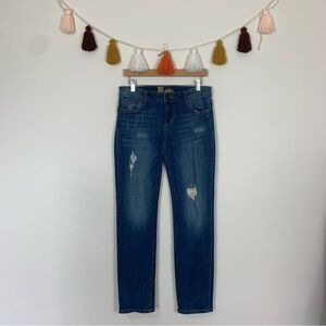 Kut from the Kloth Distressed Boyfriend Medium Wash Jeans Size 4